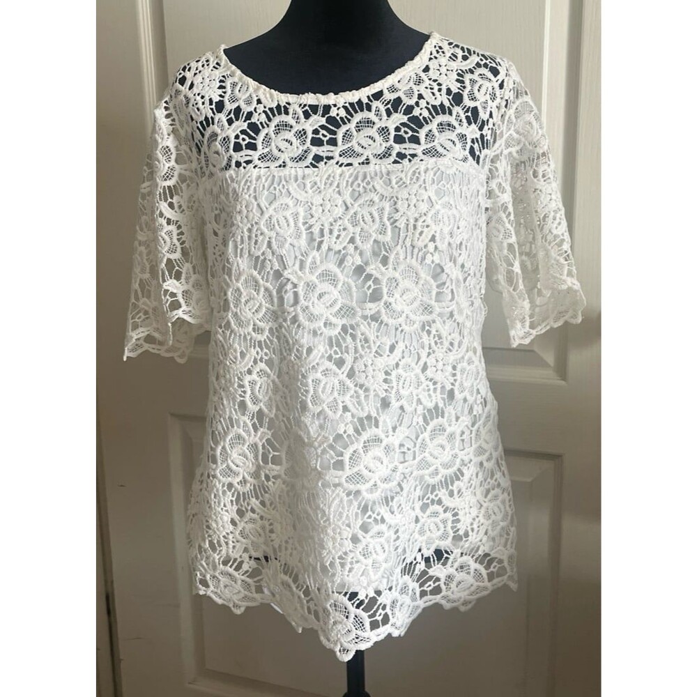 White Lace Crochet Top